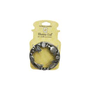 Yankee Candle Illuma Lid Silver Drinks Candle Topper, Retired, fits 22 Oz and 14